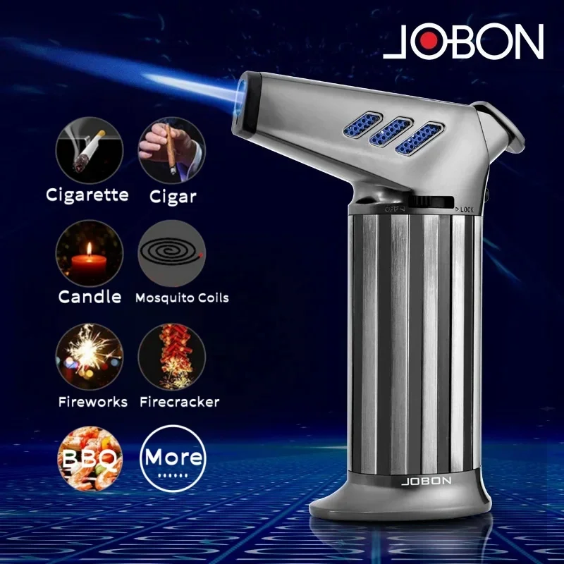 

JOBON Cigar High-capacity Multi Usage Spray Gun Powerful Torch Spray Butane Gas Lighter Outdoor Camping Windproof BBQ Igniter