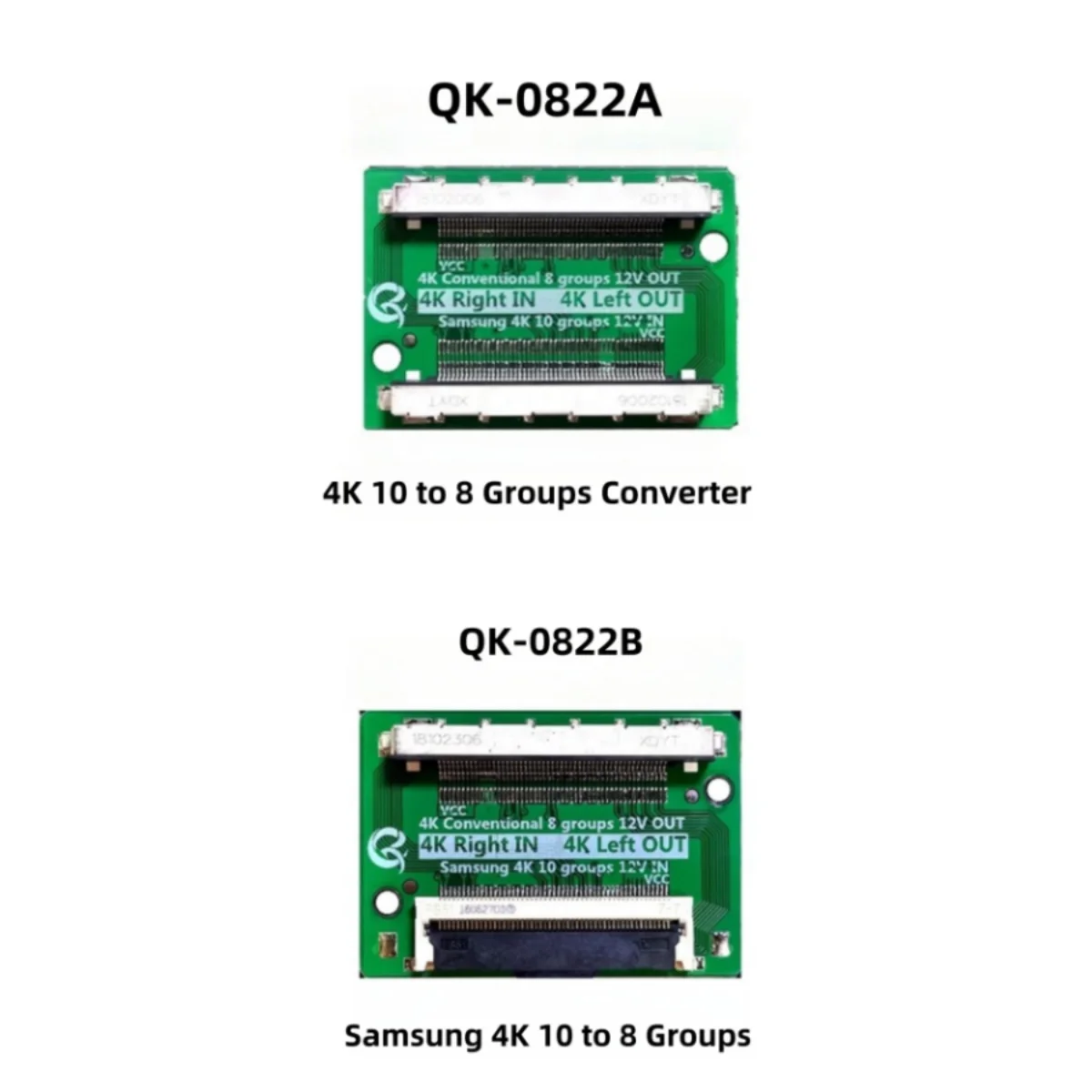 Lvds Converter Adapter 4K Conventional 8 Groups to Samsung 4K 10 Groups VCC Right In Left Out Led Lcd Tv Screen Repair Board