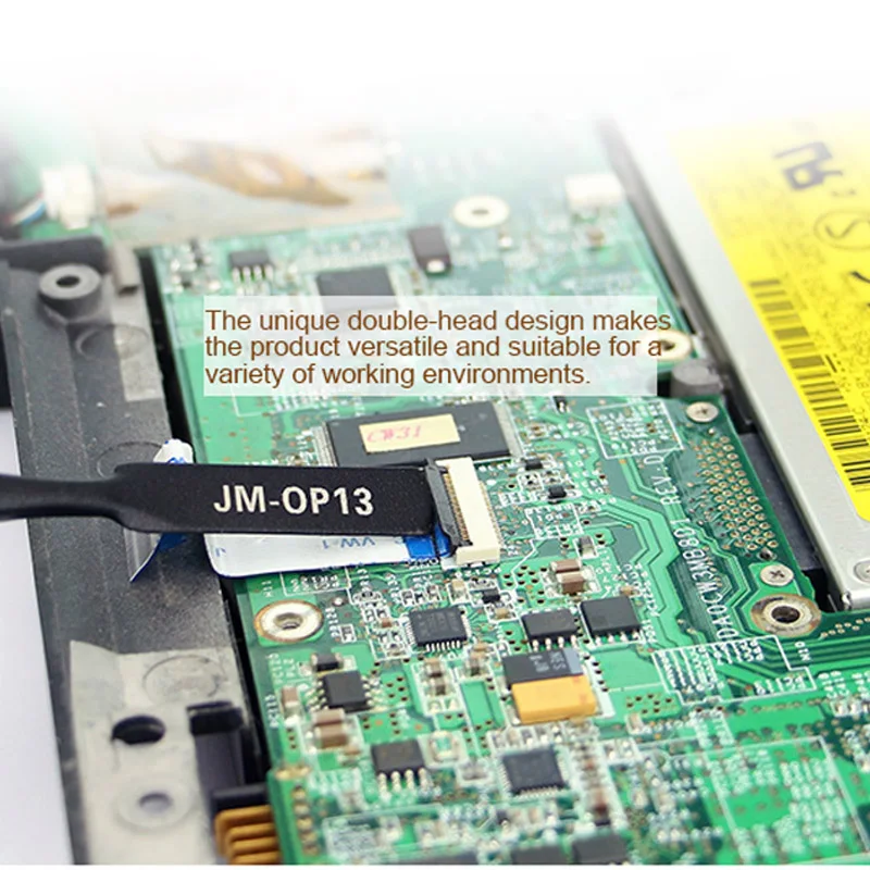 Alat reparasi pembukaan elektronik, alat reparasi elektronik anti-statis, kekuatan tinggi, alat pemeliharaan ponsel, Spudger logam JM-OP13