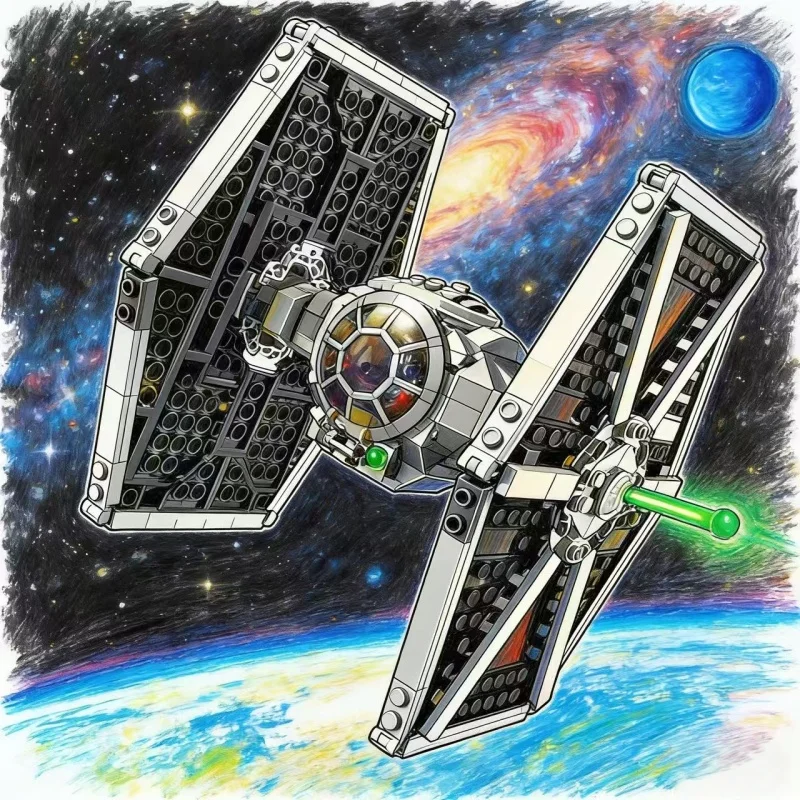 

Hot In Stock Imperial Tie Fighter Building Blocks Fit 75300 Space Fighter Figures Bricks Toys Kids Birthday Gift