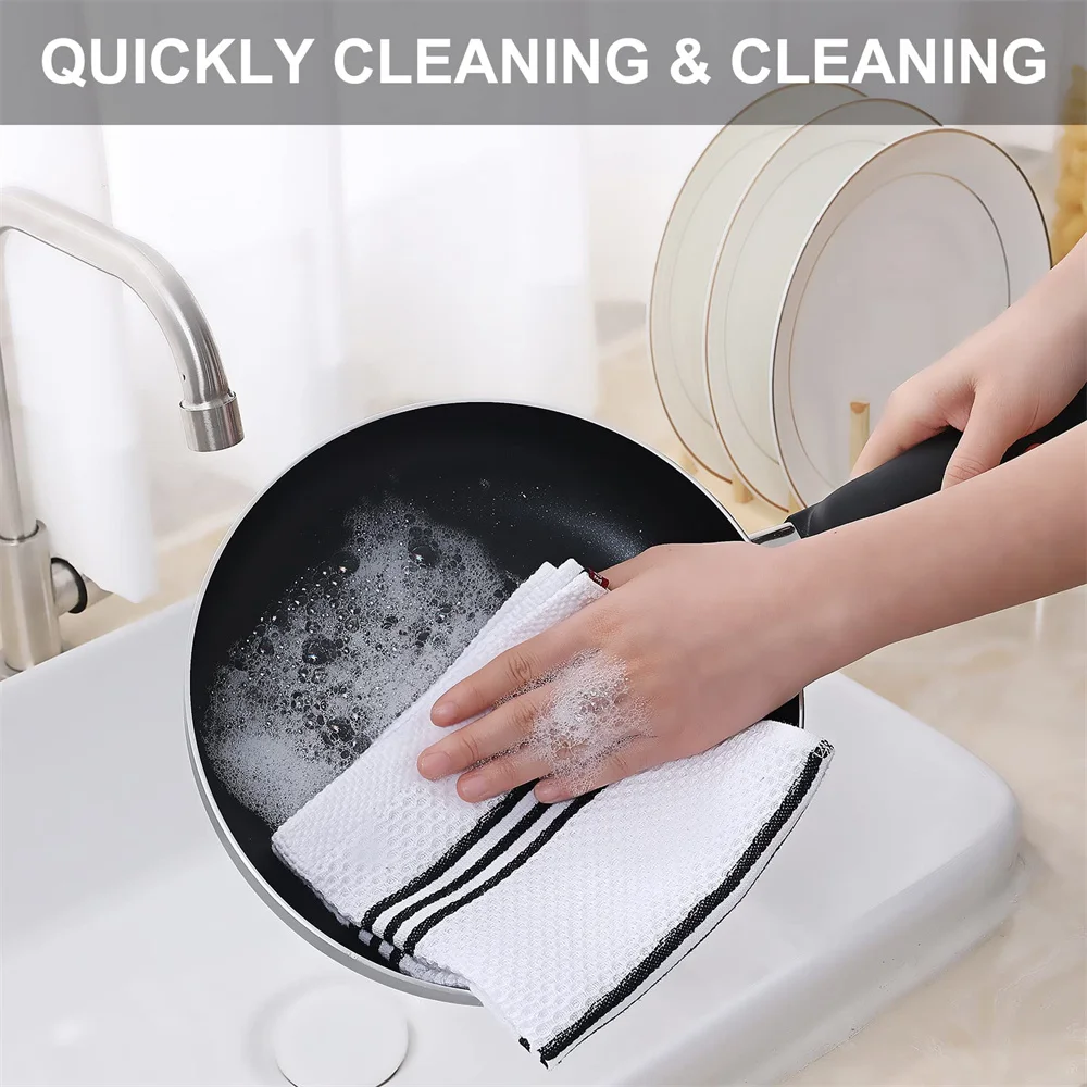 Homaxy Kitchen Dish Towels Cloths For Washing Dishcloth Highly Absorbent Cleaning Cloth Fast Drying Tea Towels kitchen Cloths