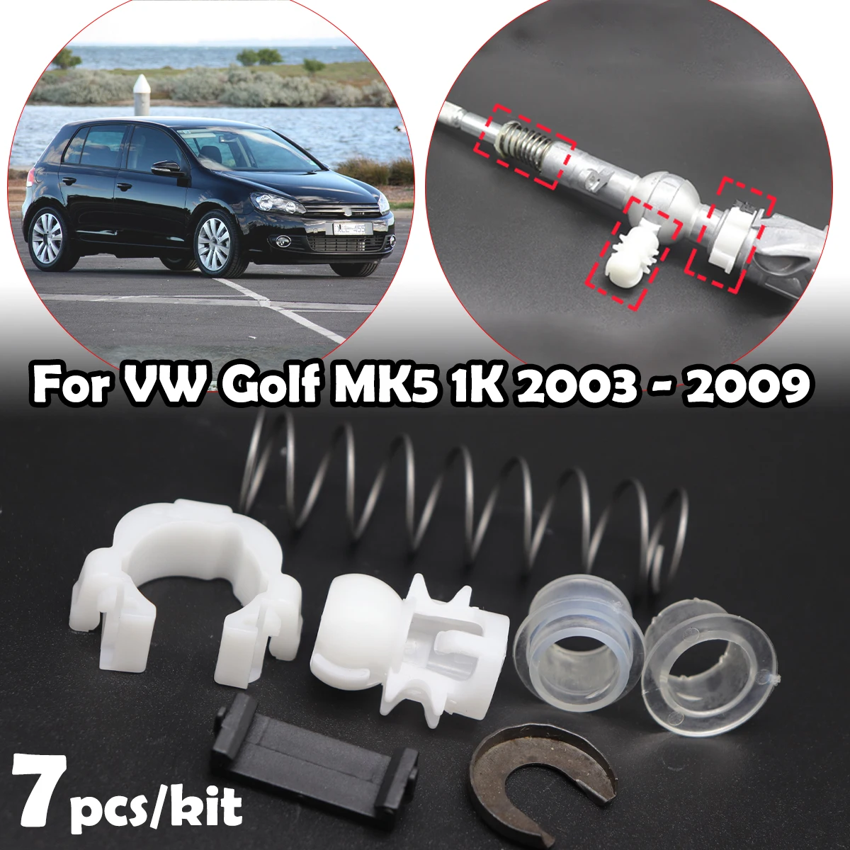 

Gear Shifter Selector Lever Shaft Gear Stick Spring Bushing For VW Golf MK5 1K 2003 - 2009 Shift Issue Fix Linkage End Rebuild