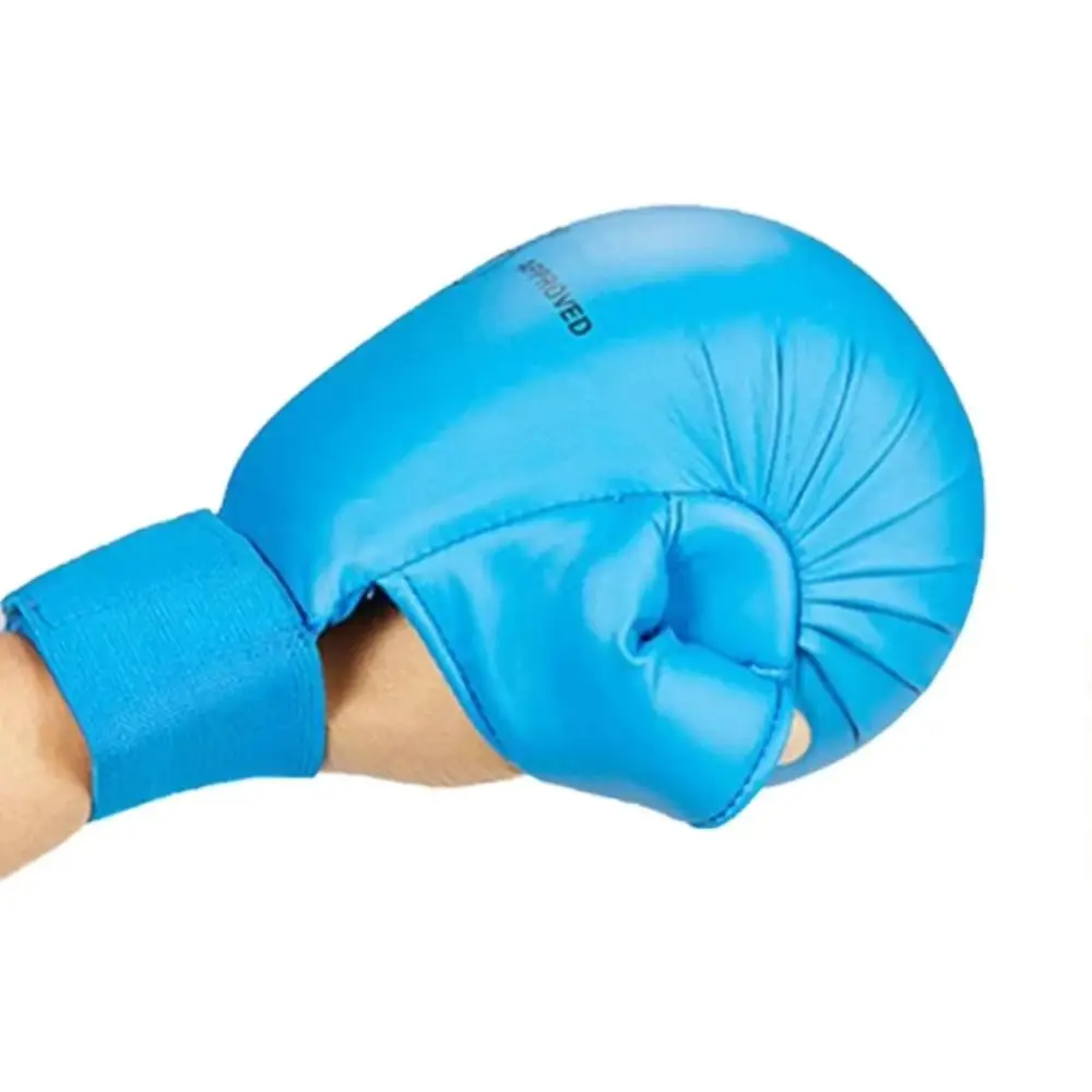 Half Finger Karate Gloves Thumb Protection Thickened Boxing Gloves Practice Training PU Leather Karate Hand Guard