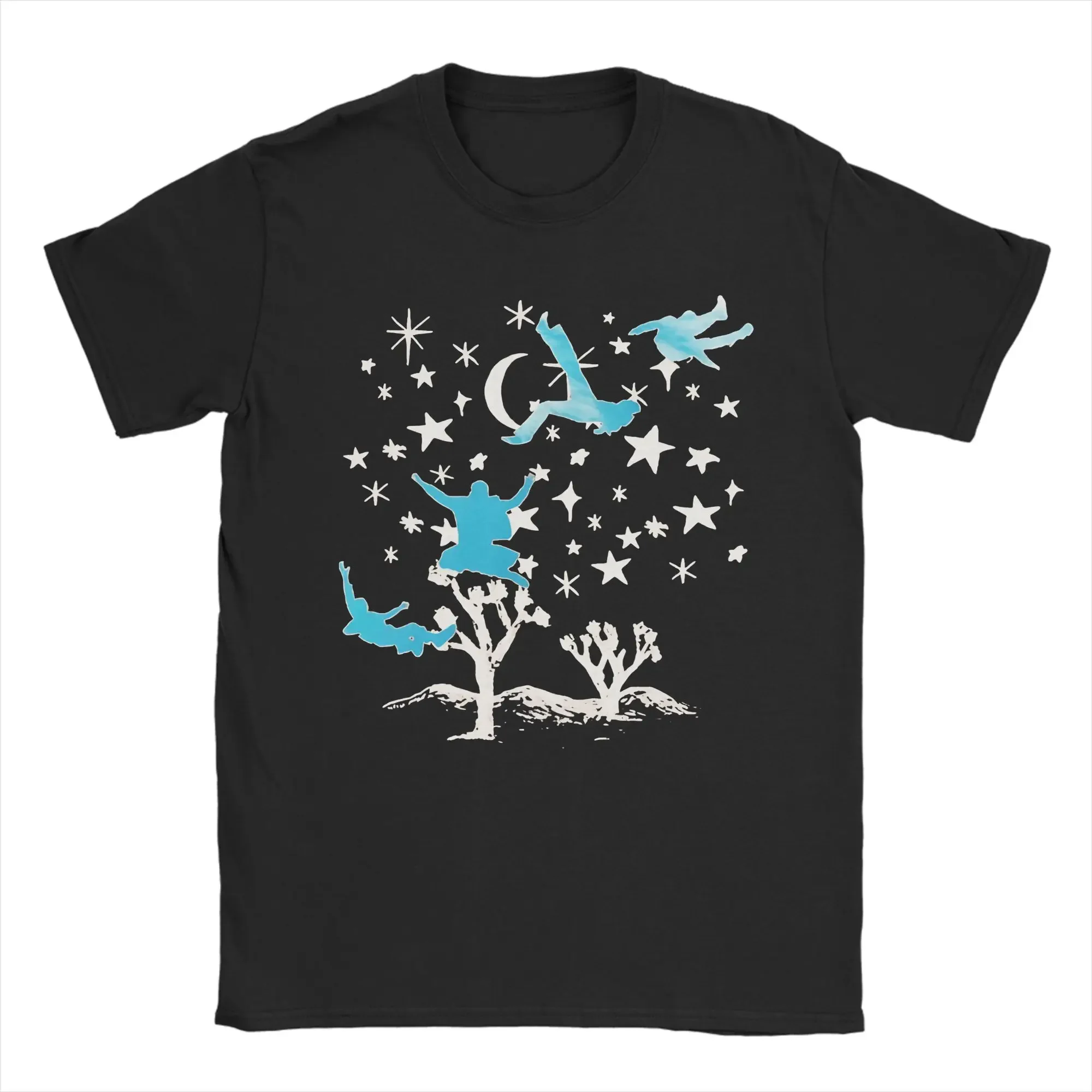 

Falling Stars Joshua Tree Graphic Cotton T-Shirt Breathable Trip Tees for Men