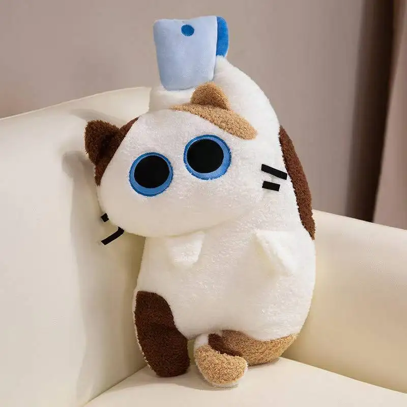 أحدث وسادة قطط مضحكة لتجفيف الشمس كاواي محشوة من القطيفة دمية الرسوم المتحركة أنيمي تمنح الأطفال هدايا العيد لعيد الميلاد