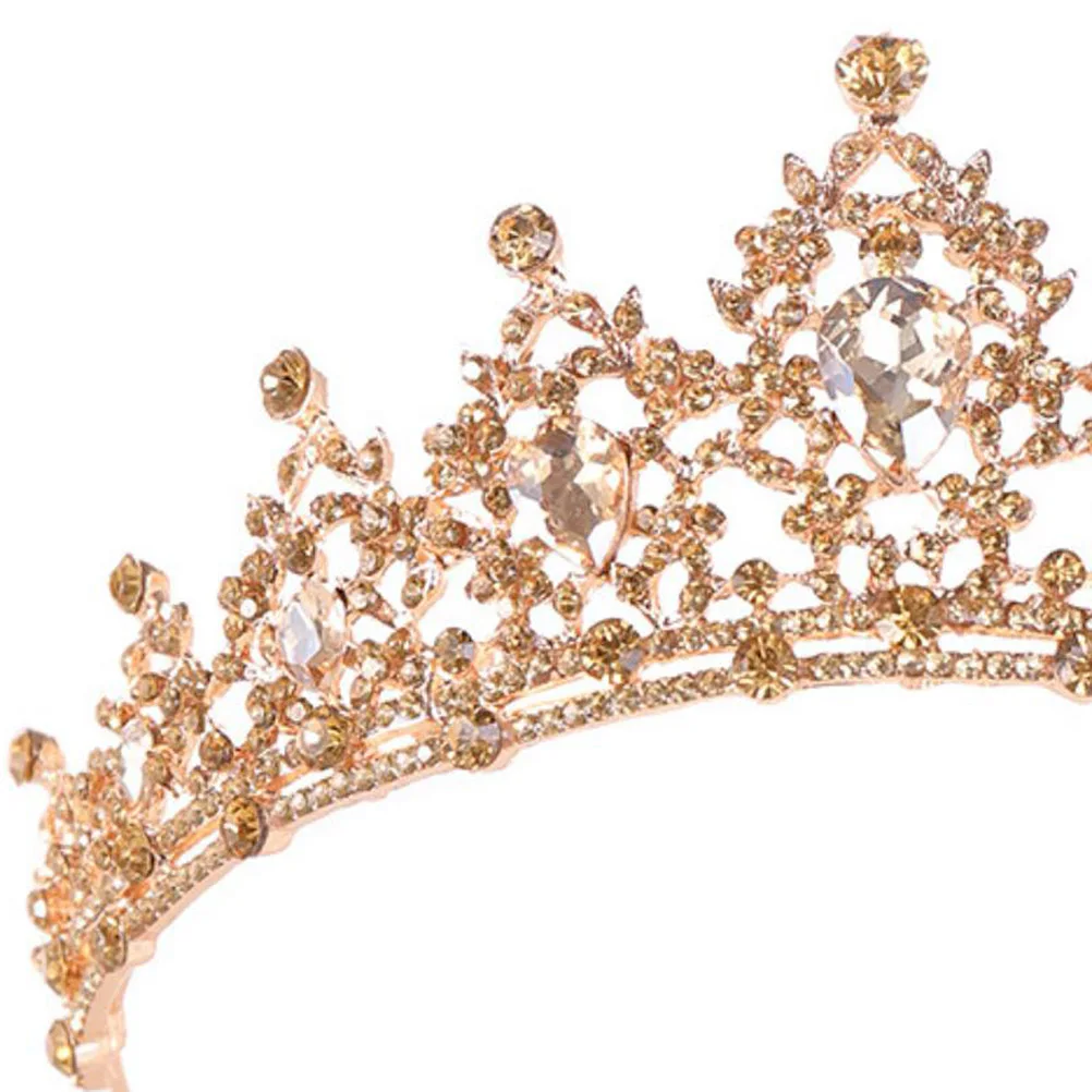 

Crystal Crown Hair Accessories Wedding Women Bride Headwear Rhinestone Decor Princess