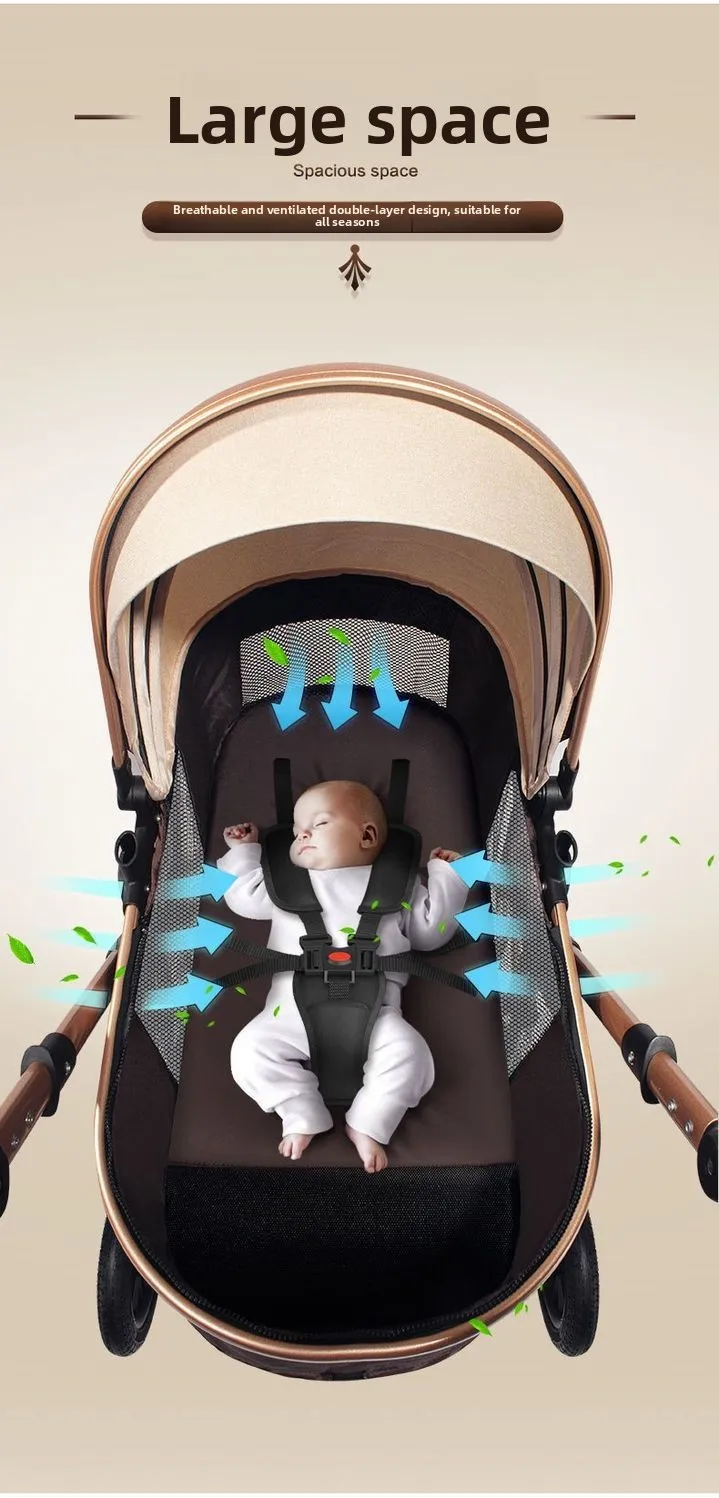 Kinderwagen Zwei-Wege-Licht zusammenklappbar kann sitzen und liegen