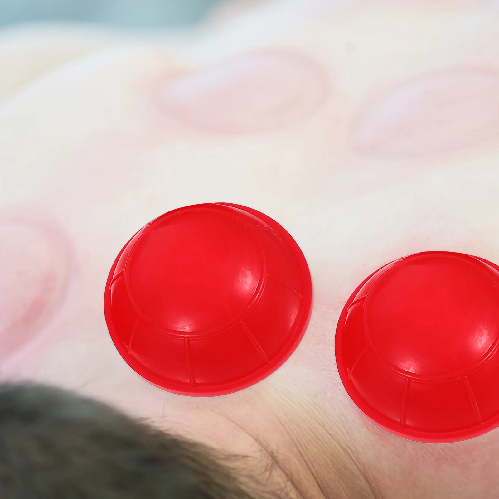 

6 шт., красные силиконовые присоски, портативный набор для вакуумных банок, 7,5 см, многоразовый массаж для расслабления мышц, уход за телом, красивые банки