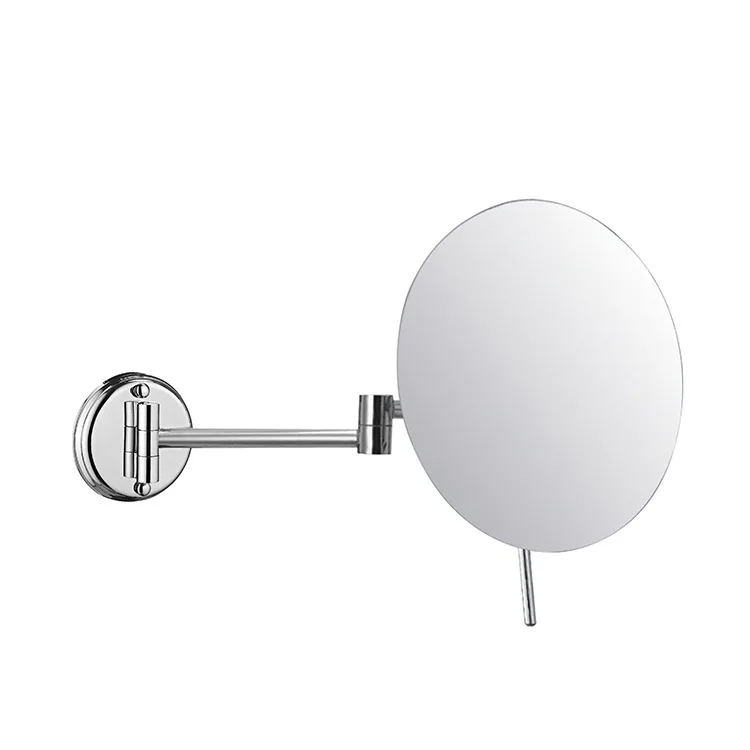 Hxl bathroom single-sided all-copper beauty magnifying mirror - 3x magnification, foldable & extendable view 2