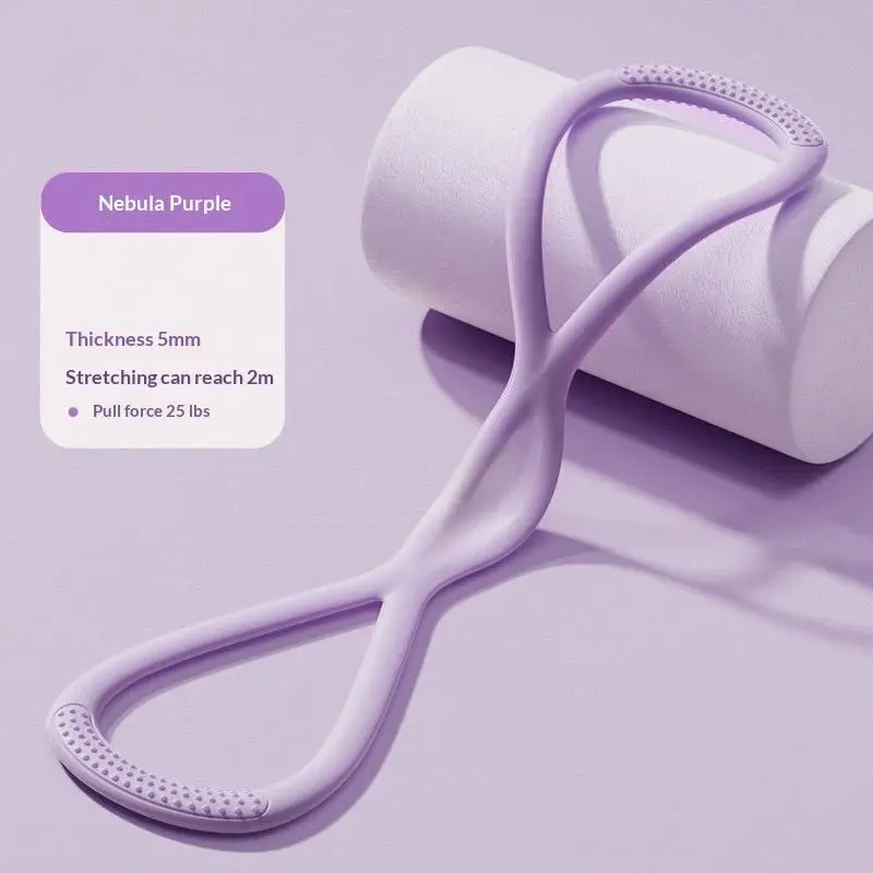 Silicone Figure 8 Resistance Bands Various Tension Levels For Yoga Home Training Back Shoulder Shaping