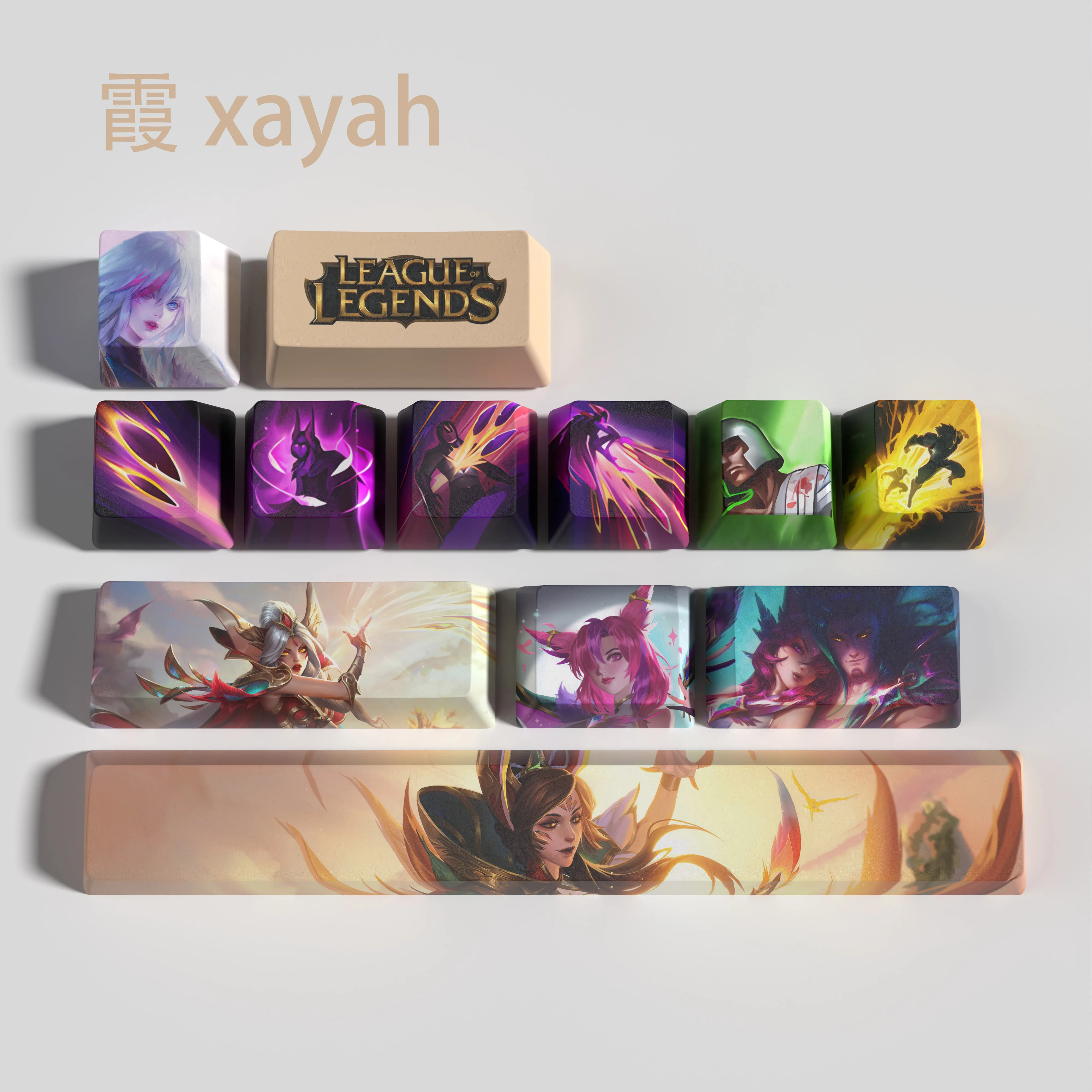 xayah keycaps League of Legends keycaps  game keycaps OEM Profile 12keys PBT dye sub keycaps