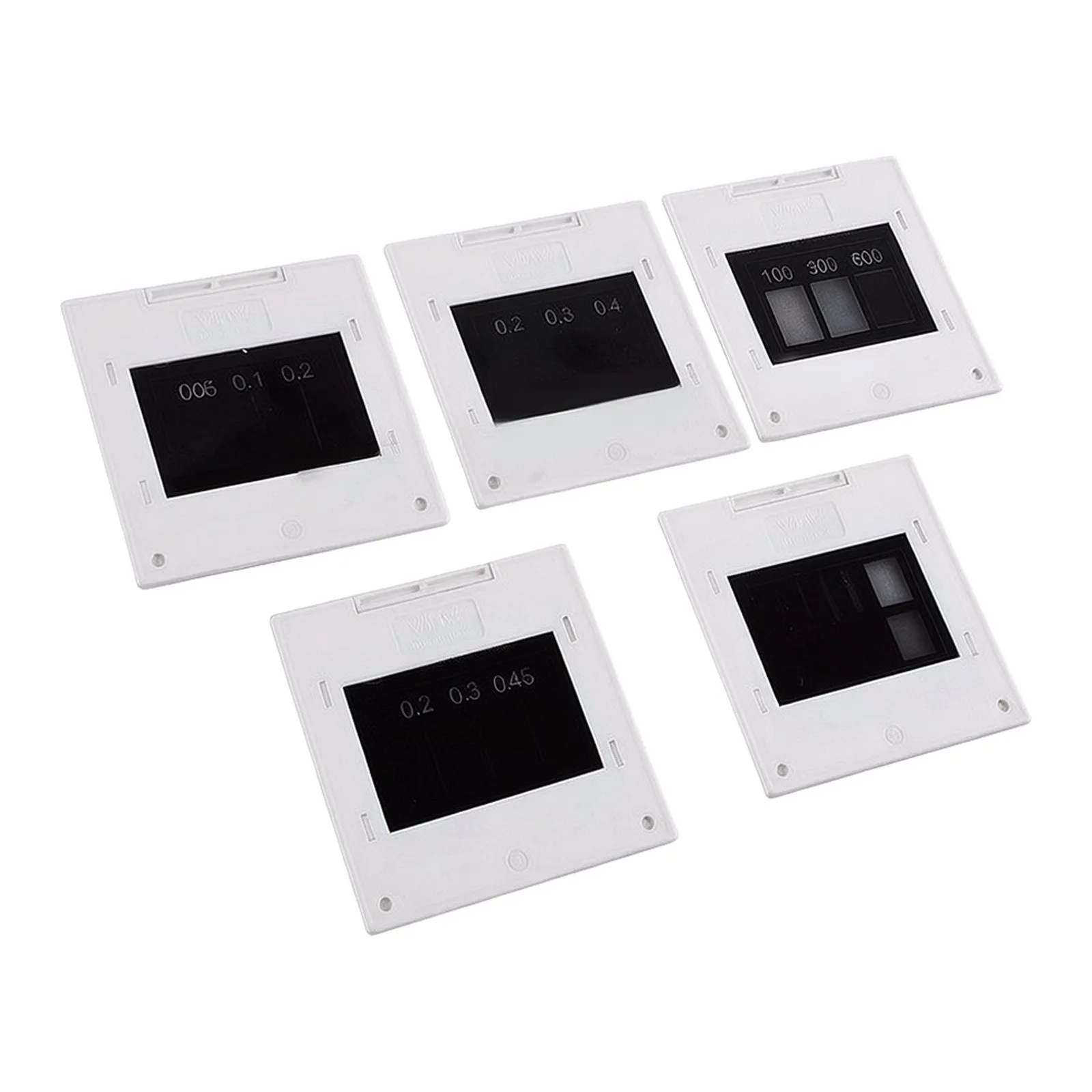 5pcs 50x50mm Double For Triple Slit Circular Diffraction Grating Set Plastic Physical Optics Grid For Science Lab Education