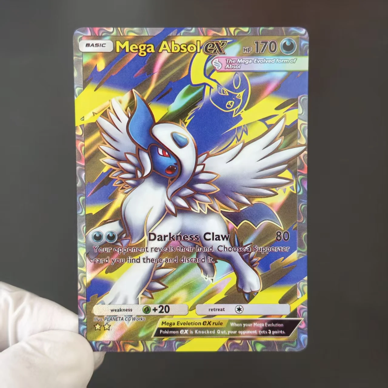 15PCS/Proxy Pocket Card DIY English Mega Gyarados EX Mega Blaziken EX Greninja TCG Holo Texture Classic Game Collection Card