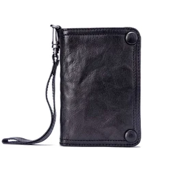 Fashion Genuine Leather Men Wallet Clutch Purse Male Bifold Money Clips with Hasp large capacity Card Wallet Short W/ Zip Pocket