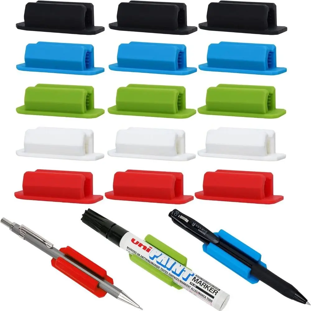 Convenient Silicone Pen Holder Creative Anti-lost Pen Rack Self-Adhesive Anti-fall Office Organizer Marker Pen