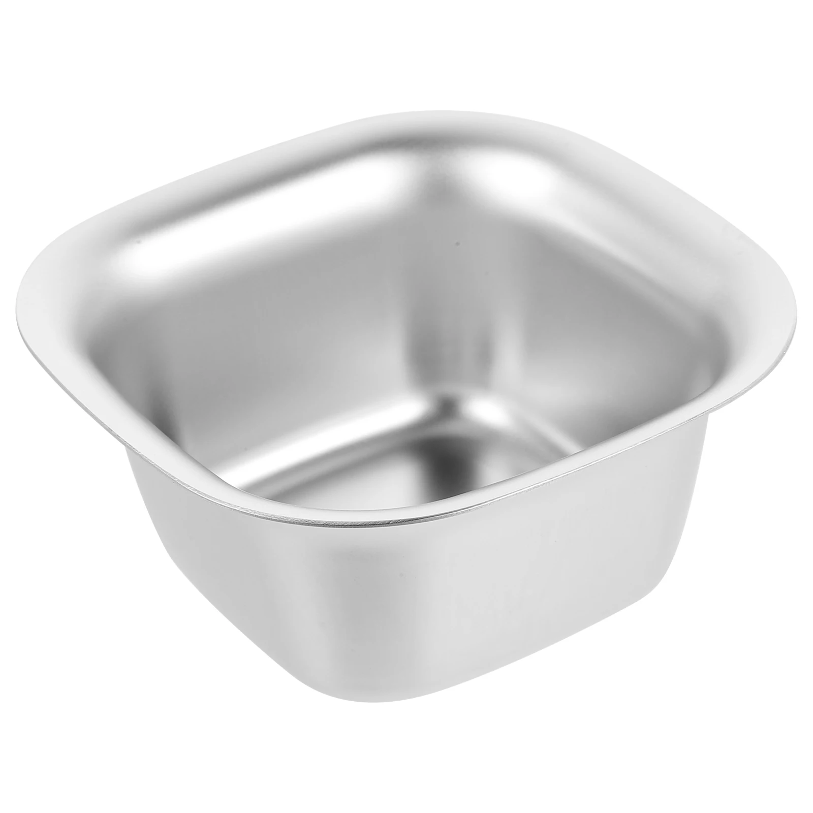 

Stainless Steel Wide Rim Snack Fruit Dessert Square Metal Serving Container Kitchen Utensil Home Restaurant Use Multi-Functional