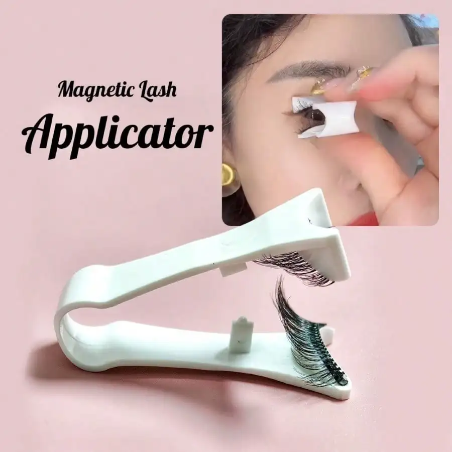1Pcs Magnetic Eyelash Curler, Easy-To-Use V-Shaped Eyelash Curler, Reusable, Easy To Wear, No Batteries Required, Suitable For Beginners Lash Supplies