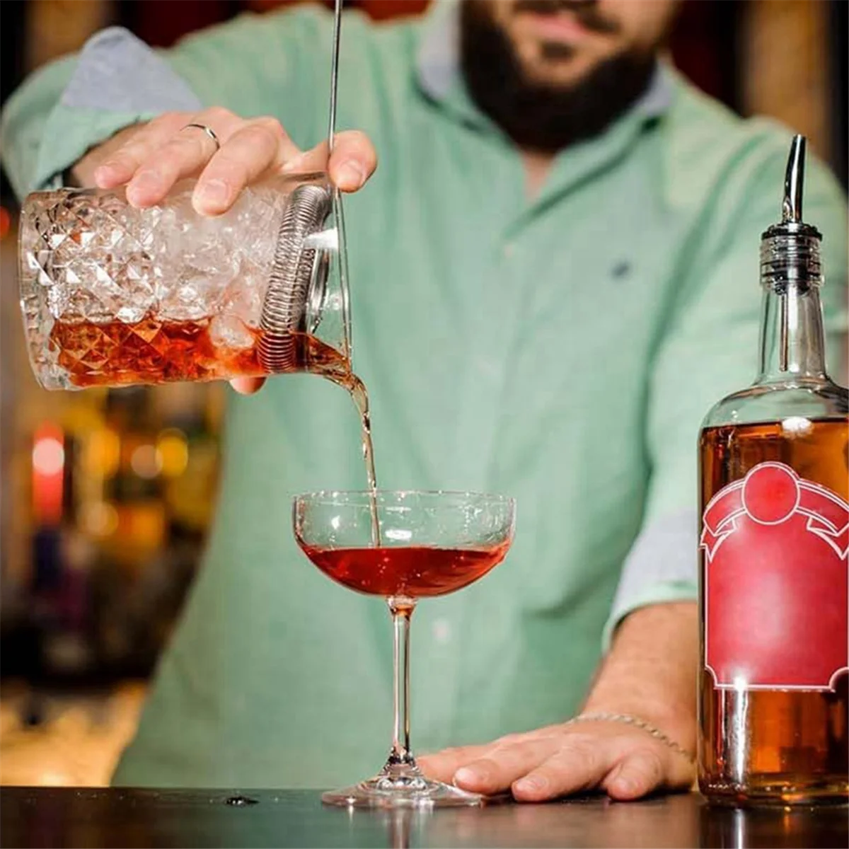 EULM 3pcs Cocktail Strainer Set, Fine Mesh Filter for Coffee, Tea, Juice & Cocktails,Wine Filter Colander Bar Appliance