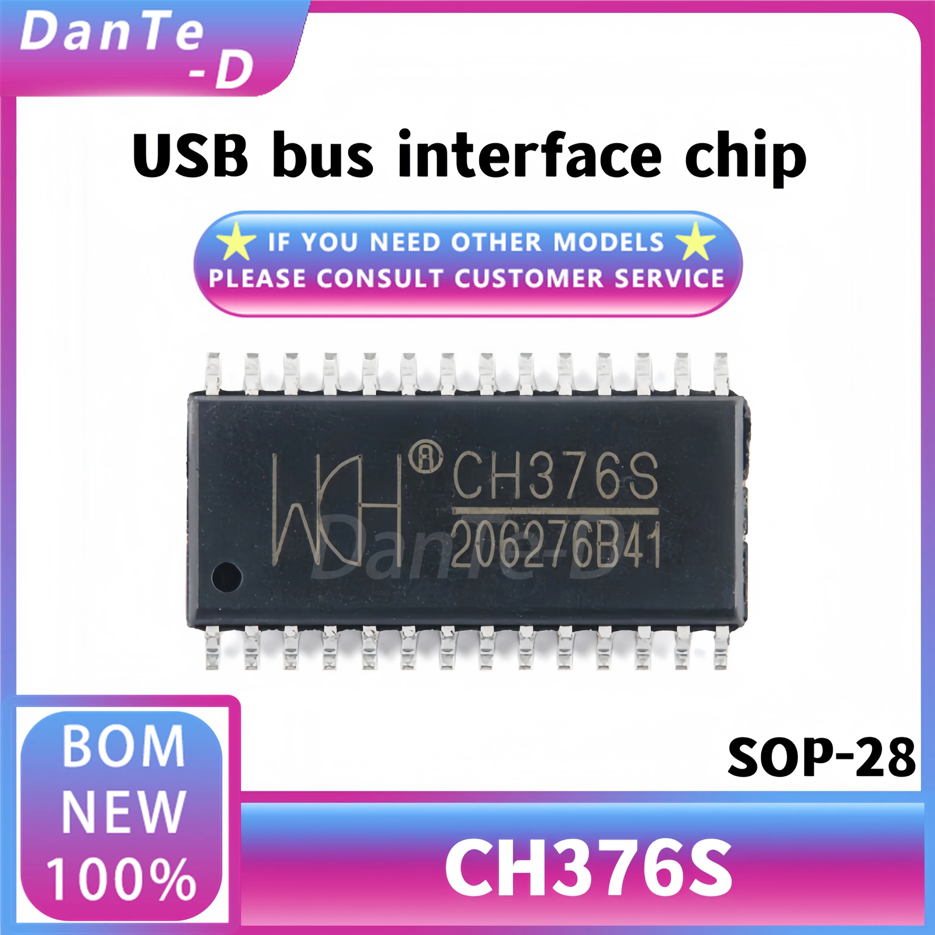 CH376S package SOP-28 USB flash drive and SD card file management control IC brand new original authentic