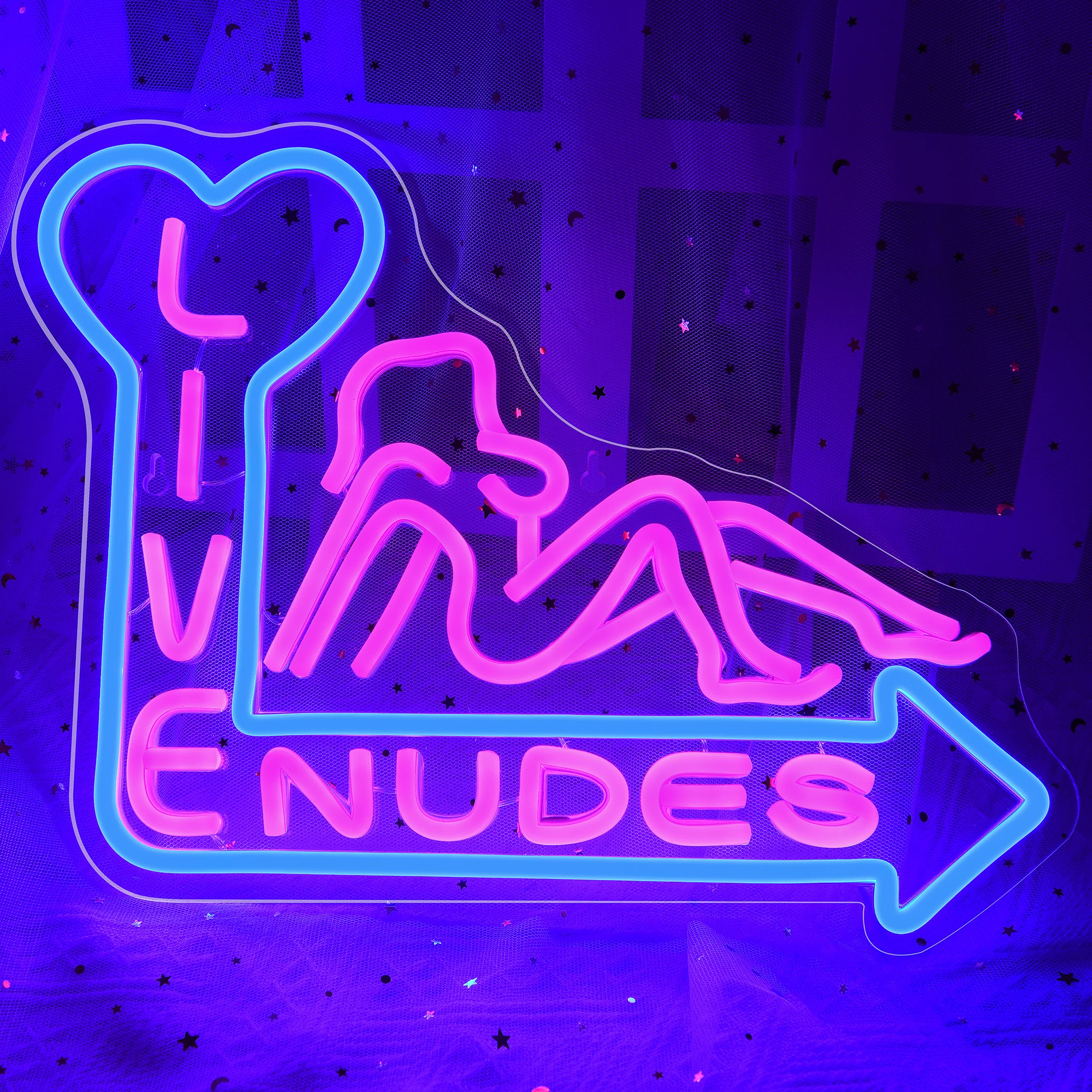 

Live Nudes Neon Sign, Led Neon Signs For Wall Decor, USB Powered Led Neon Signs For Pub Bar Wall Decor, For Halloween Christmas