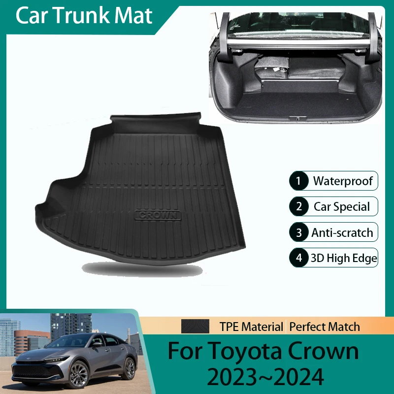 

Car Trunk Storage Mats For Toyota Crown Crossover S235 2023 2024 TPE Dirt-resistant Rear Trunk Pad Cargo Carpet Auto Accessories