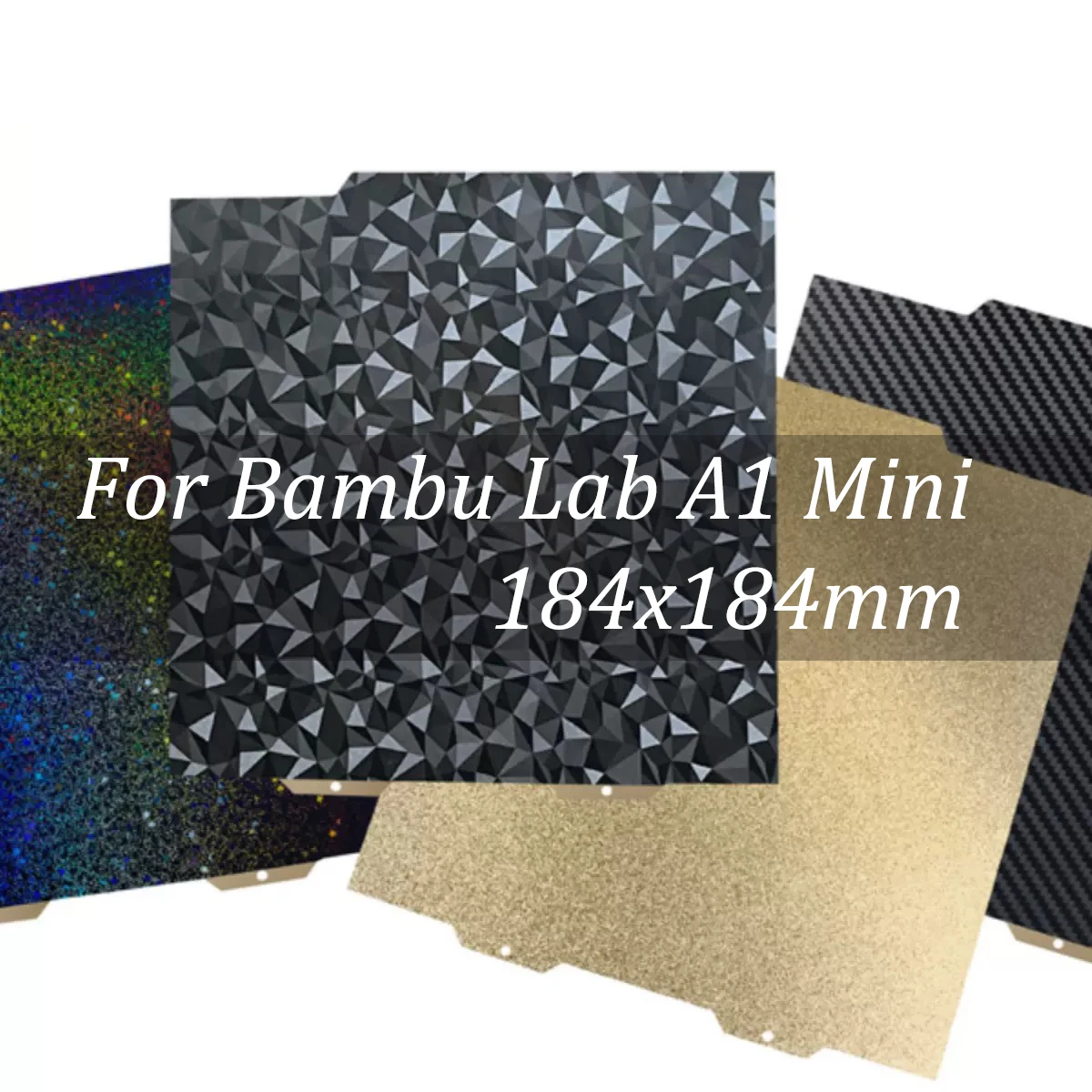 For Bambu Lab A1 Mini Build Plate 184x184 Double Sided H1H PEY PEO PET PEI Bed Spring Steel Sheet Pei Sheet for Bambulab A1 Mini