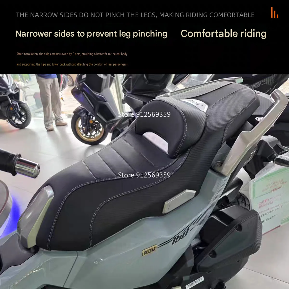 Fit for Sym ADX 150 Husky 150 ADV Motorcycle Modified Front Driver Rear Passenger Seat Cushion One Piece Lower 3-5cm Seat ADX150 - view 4