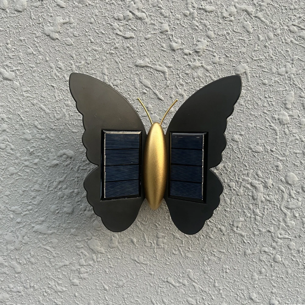 Energy Efficient Solar Wall Light with Butterfly Shape Design and IP65 Waterproof for Indoor Outdoor Walls and Garden Decoration