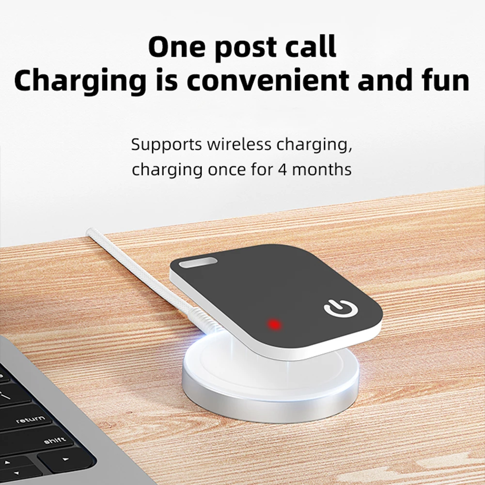 MFI Wallet GPS Tracker Mini Wireless Charging Item Tag Wallet Finder For Apple Find My GPS Locator جهاز مضاد للسرقة، قطعة واحدة/1 حزمة