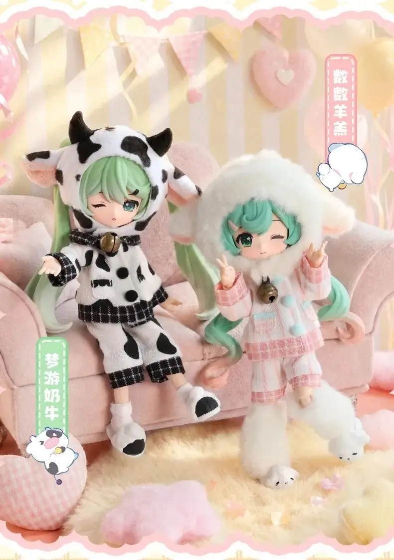 Blokees Hatsune Miku Blind Box DaaLaMode Fluffy Sweet Dream Party Posable Joint Doll Collectible Anime Figure Hobby Display Gift