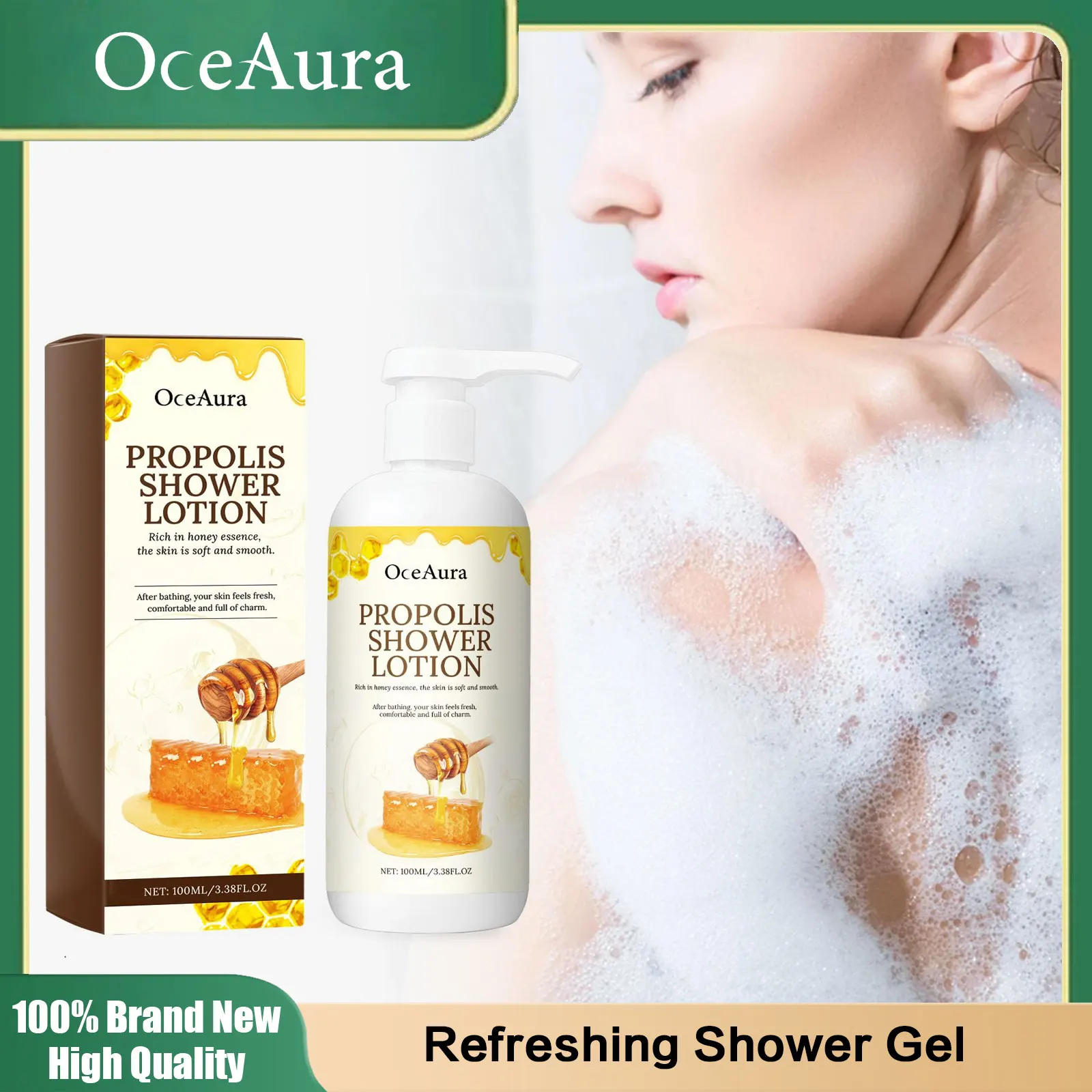 

Refreshing Shower Gel Propolis Deep Cleansing Moisturizing Soothing Shrink Pores Oil Control Remove Chicken Skin Fragrance Foam