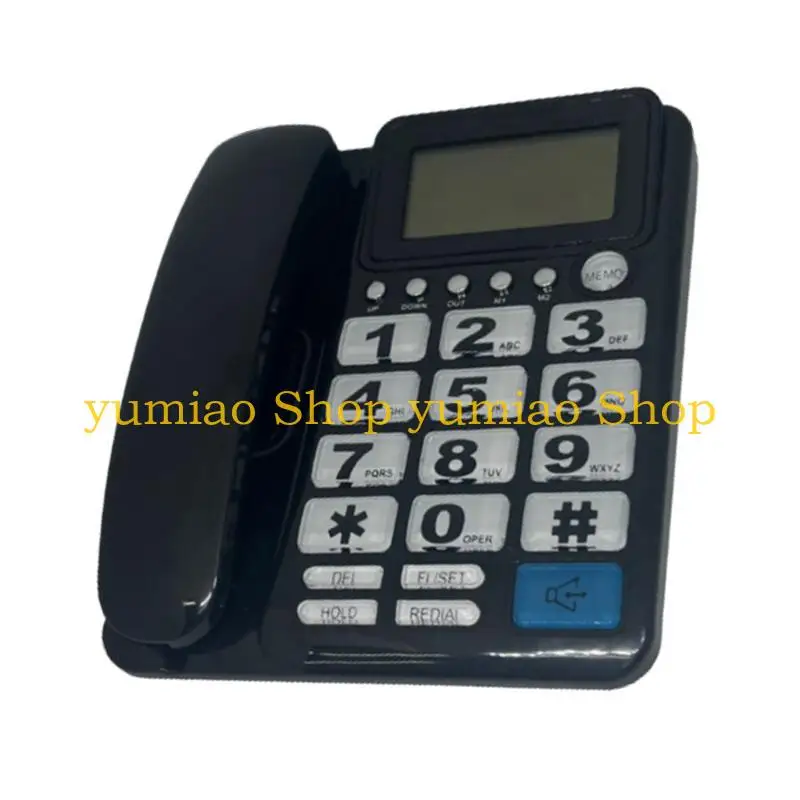 587B Corded Telephone Landline Telephone Big Button Landline Phones with Caller Identification for Front Desk Home Hotel