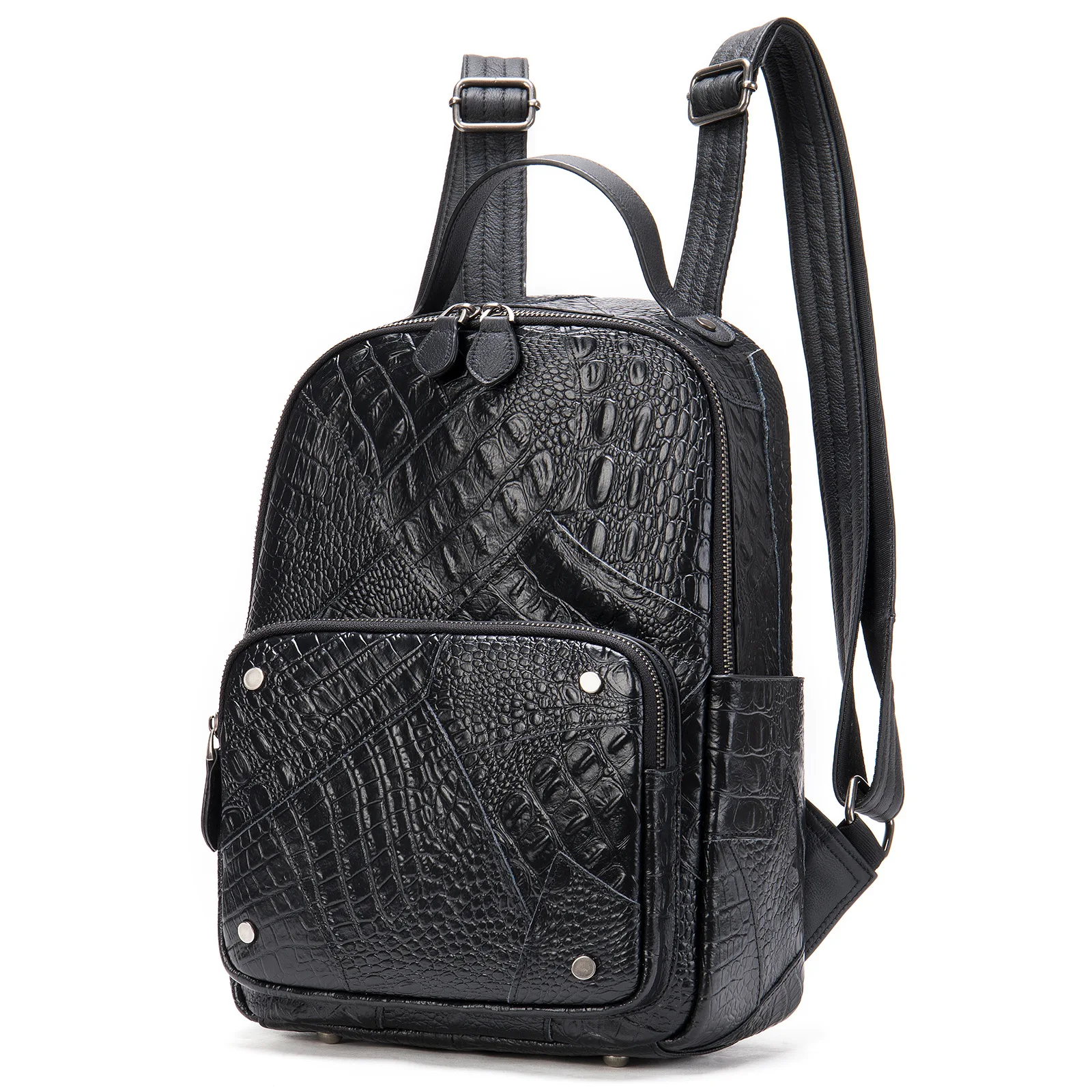 2023 New Fashion Alligator Leather Women Backpack High Quality Female Ladies Student Bag Girl Brand Casual School Travel Bags