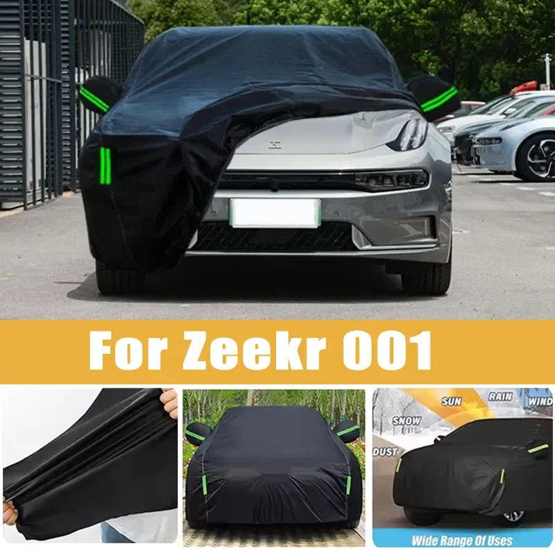 

For Zeekr 001 Full Car Cover Four Seasons Universal Outdoor Sun Anti UV Rain Snow Dust Protection Oxford Cloth Car Accessories