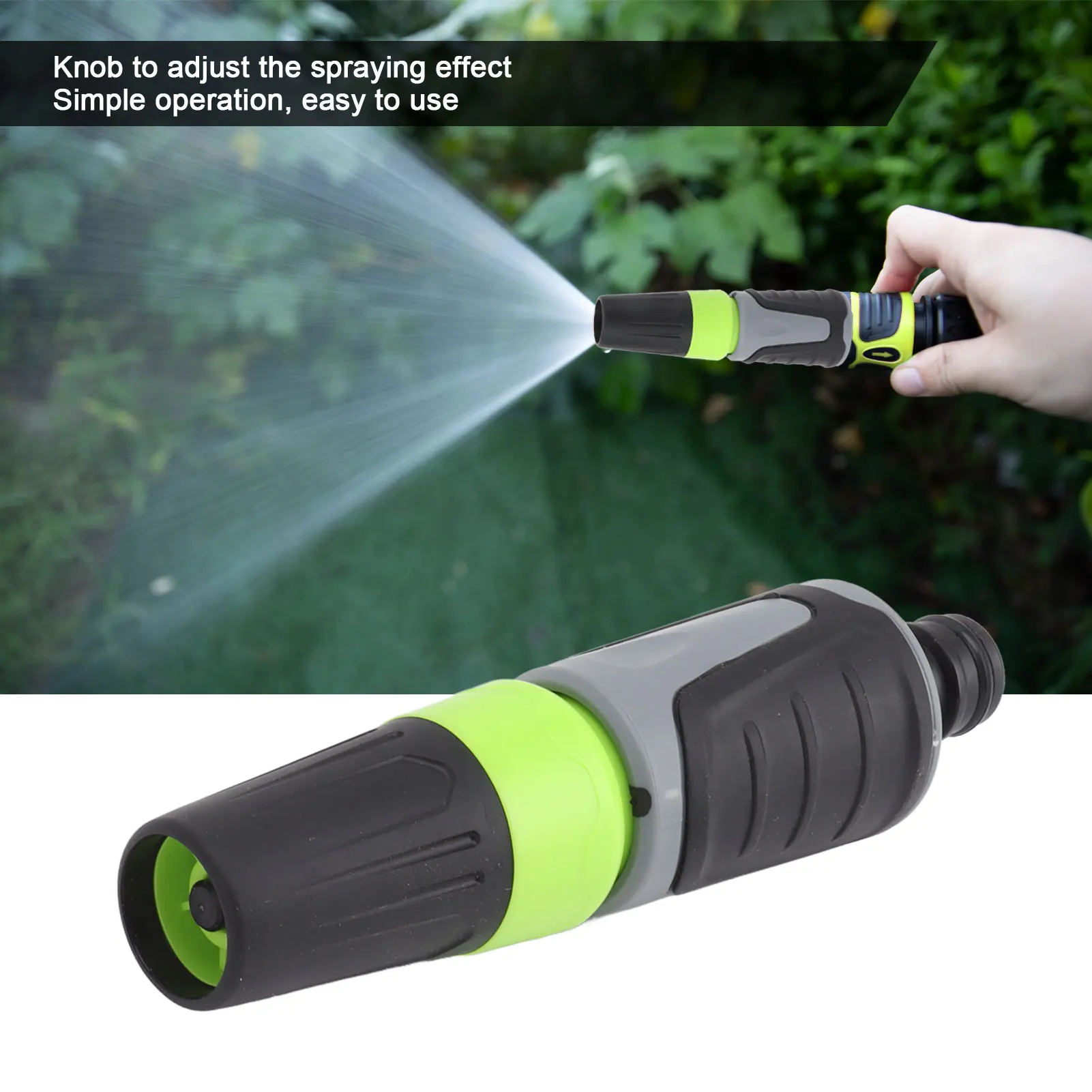 Garden Hose Nozzle Sprayer Handheld Heavy Duty Adjustable Variable Spray Mode High Pressure Water Spray Nozzle