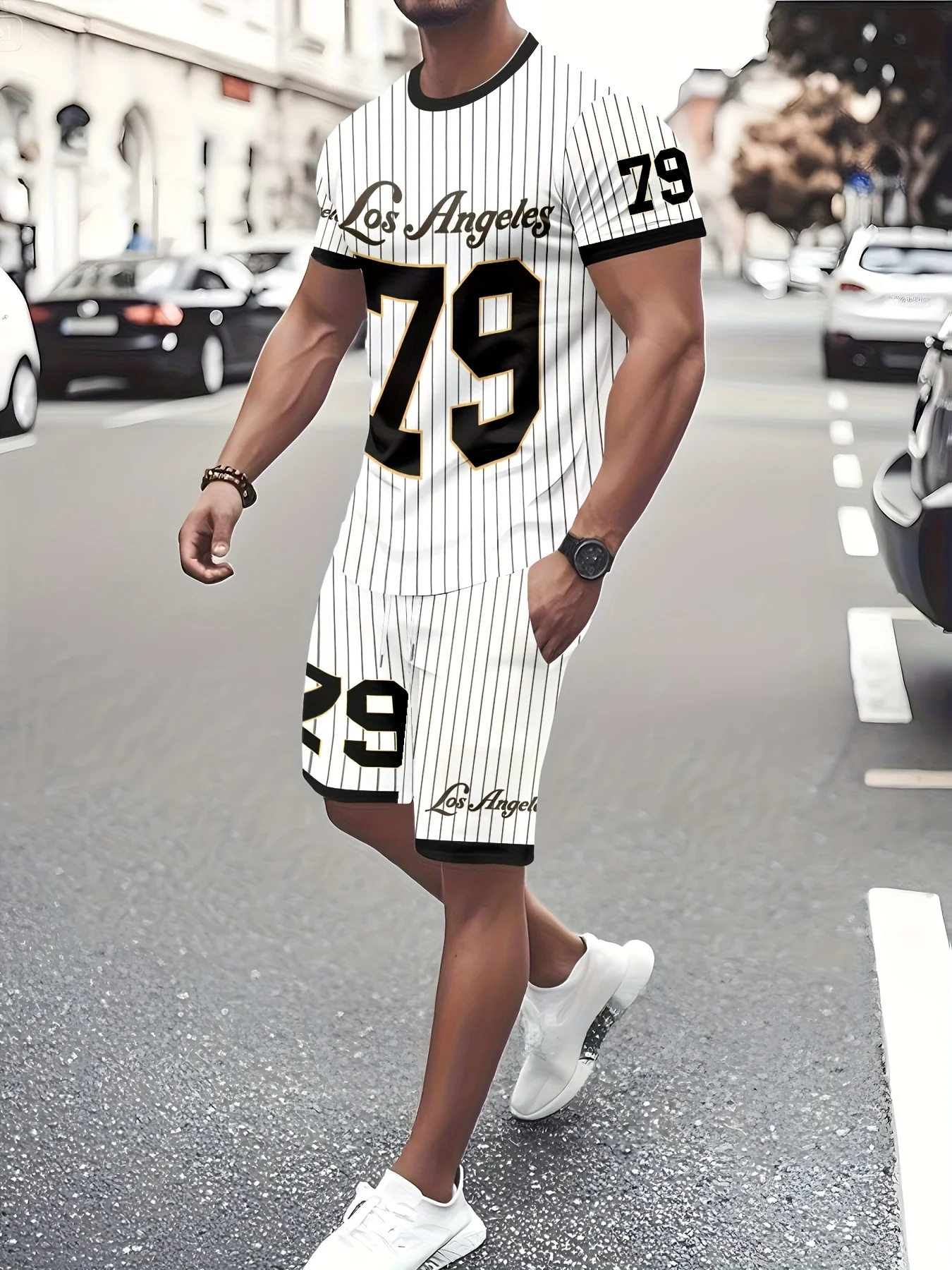 

2026 Summer Men's Suit with Digital Print Breathable Lightweight Casual Sporty Outdoor Men's Clothing