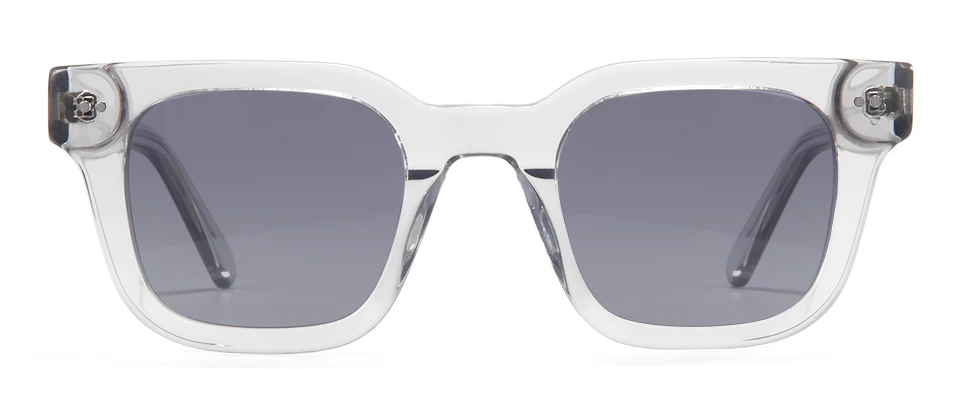 Chim 004 Designer-Sonnenbrille aus schwarzem Acetat, große polarisierte quadratische Fassung für Damen und Herren, flache UV400-Schutzgläser – Detail 23