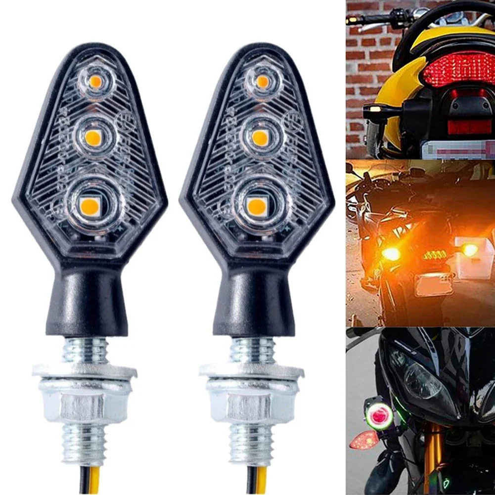 Luz de señal de giro Universal para motocicleta, 2 piezas, 3LED, indicador de advertencia, impermeable, accesorios para Moto