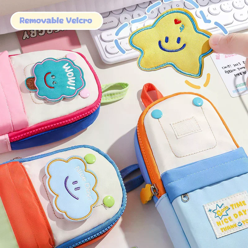 Capacity Pencil Case For Small Star Schoolbag Color - Blocked Pencil Case Lt S A High Appearance Level Cute And Large