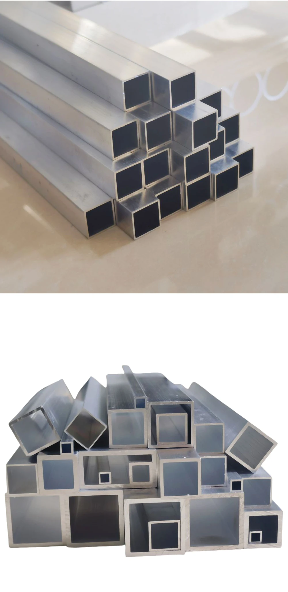 Quadratisches Aluminiumrohr 5-25mm Höhe, 300/500mm Länge Aluminiumlegierungs-Quadratrohr für DIY & Dekoration – Detail 4