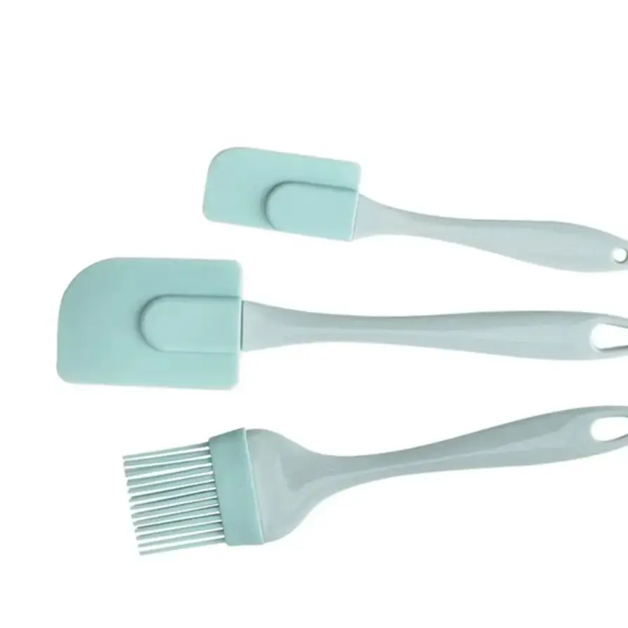 

3Pcs Cream Scraper DIY Bread Cake Butter Spatula Mixer Oil Brushs Kitchen Baking Tools Silicone Spatula Non-stick Kitchen