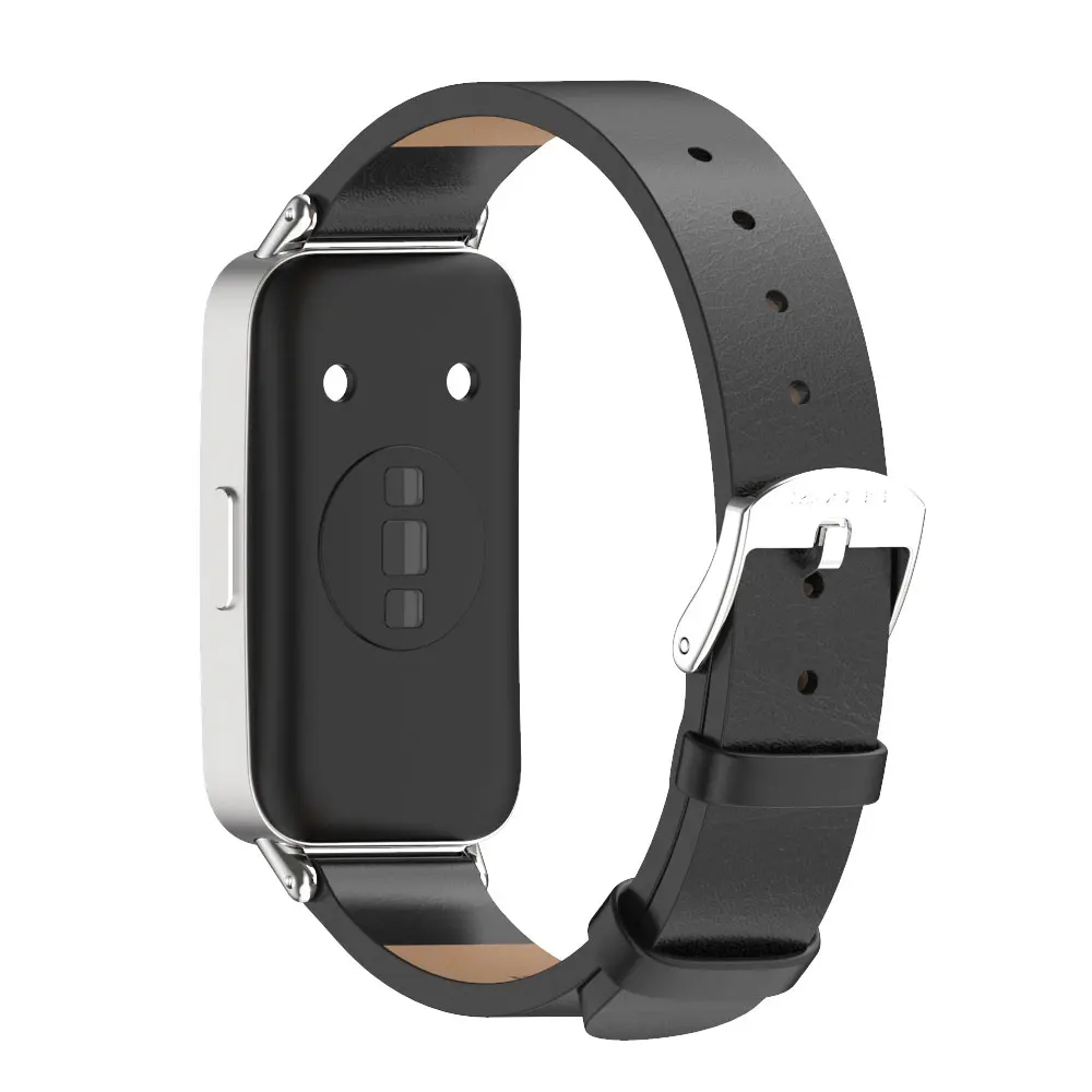 สายหนังสําหรับ Huawei Band 10 9 8 สร้อยข้อมือเปลี่ยนเข็มขัดนาฬิกาสําหรับ Huawei Band 10