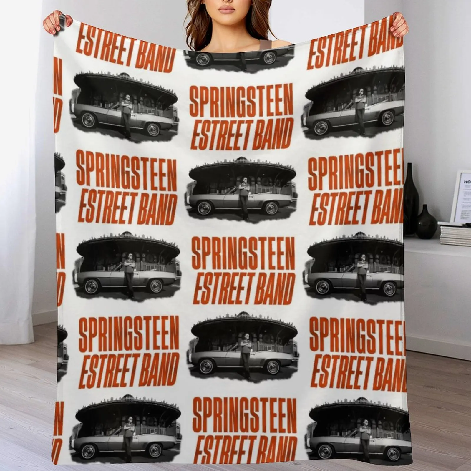 Br?oc?? Music Spr?-ngst????n and The ?? Str????t Band Tour 2023 , The Boss Fan Gift Throw Blanket