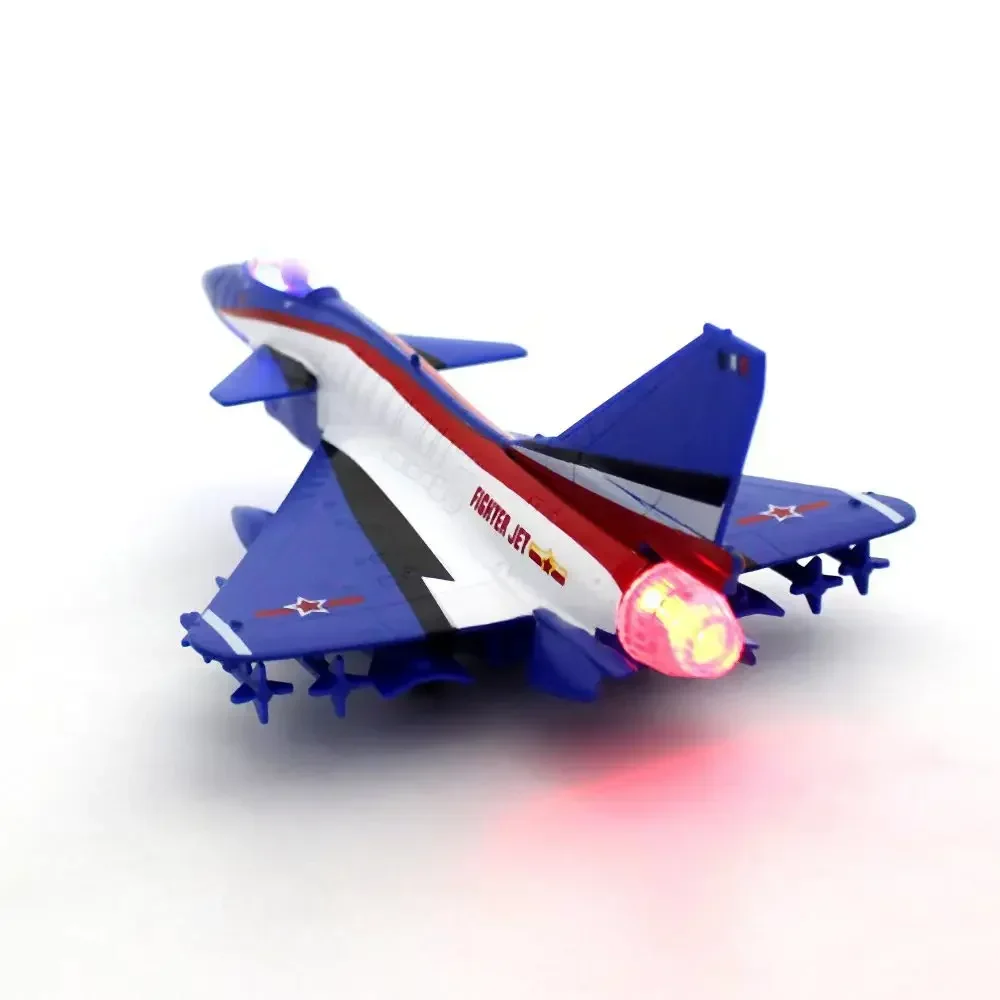 

J-10 Fighter JET Alloy Model acoustooptic return force aviation military aircraft model Toy Ornament Gift
