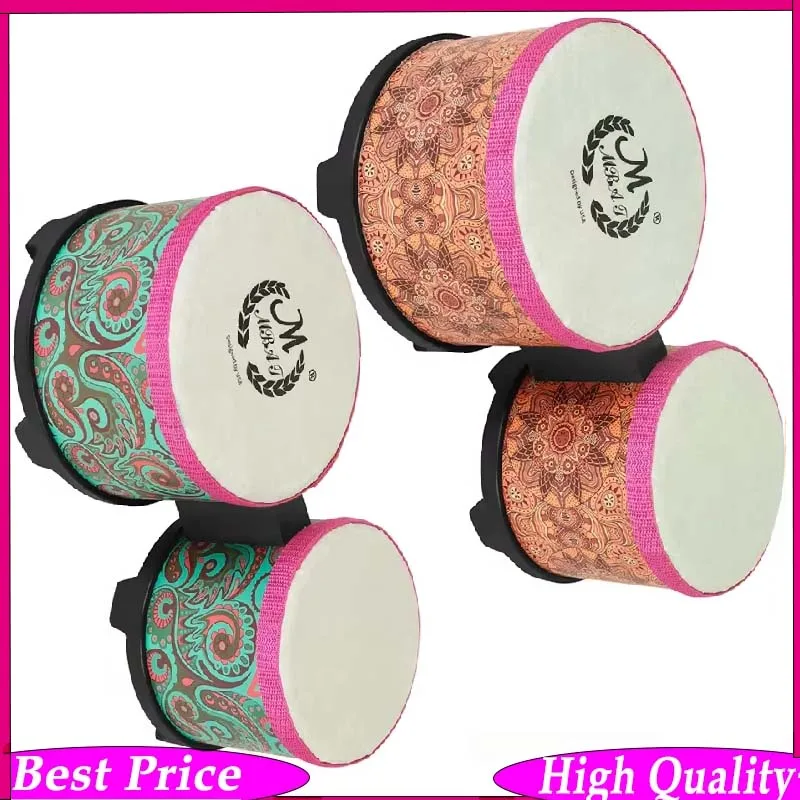 

Portable 5+6 Inch Bongos Drum Set Connected Bongo Drum ercussion Instrument Drum for Gifts Adults Beginners
