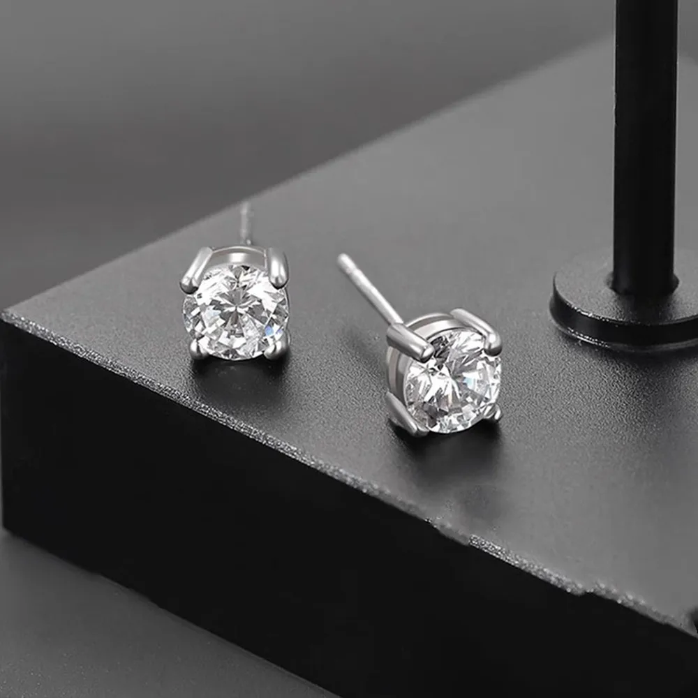

S925 Silver CZ Ear Climber — многослойная гипоаллергенная шпилька для хряща унисекс