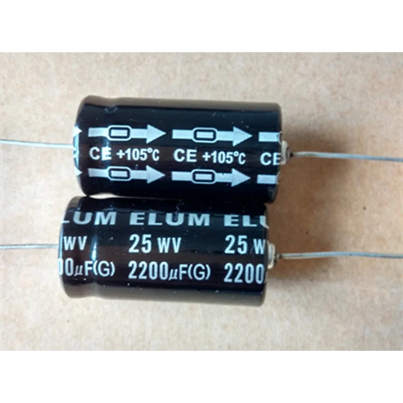 5PCS Translation Transformer-based audio filter axial horizontal electrolytic capacitor 25V 2200uF 2200uF 25V 16X26