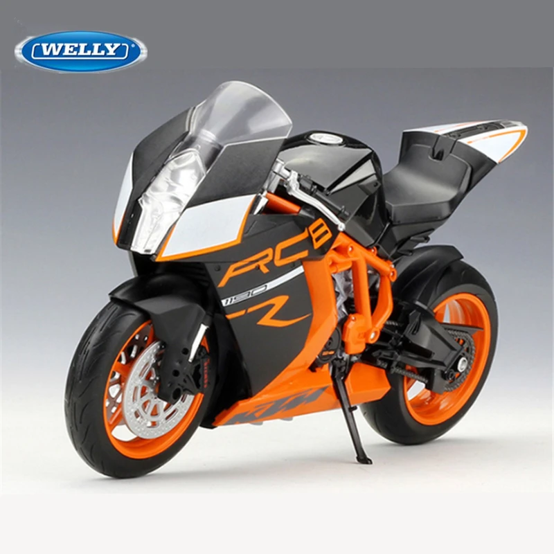 

WELLY 1:10 KTM 1190 RC8 R Alloy Motorcycle Model Simulation Metal Toy Street Racing Motorcycle Model Collection Childrens Gifts