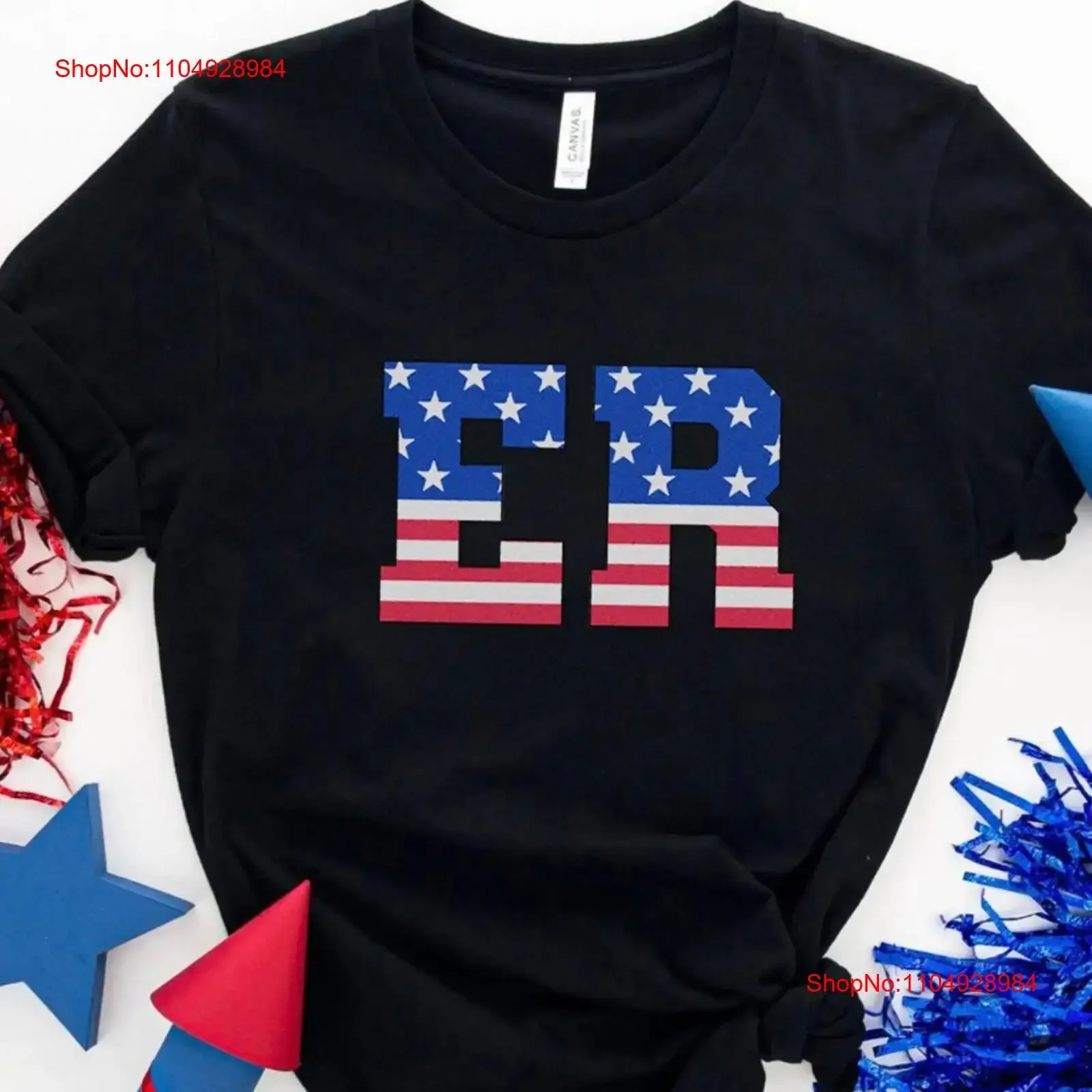 

Футболка ER Nurse Tech на 4 июля VA Ed Rn Nursing США День независимости США Свобода Четвертая экстренная винтажная стираная футболка