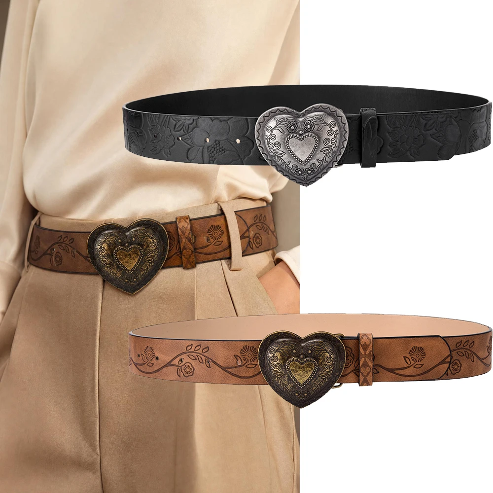 High Quality Unisex Love Smooth Buckle Belt Fashion Couple Smooth Buckle Belt Simple Men and Women Belt Wholesale